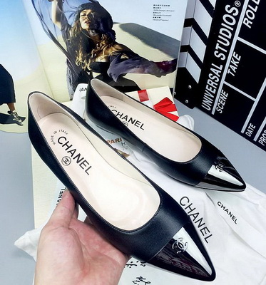 CHANEL Shallow mouth flat shoes Women--098